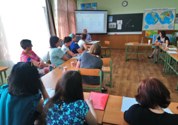 Wizyta monitorujaca, spotkanie w szkole, Muzykivska gromada, 04.06.2018